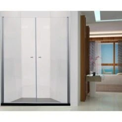 Schwenktür Sanoflex 6 Mm Chrom 95 Cm X 195 Cm -Geschäft Für Duschzubehör 01036 4633 201037 201038 4