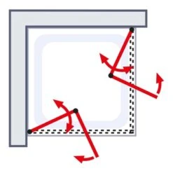 Schulte ExpressPlus Drehfalttür Eckeinstieg Garant Mit Duschwanne 90x90 Cm -Geschäft Für Duschzubehör 060991064487 2053 064487 6