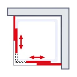 Schulte ExpressPlus Eckeinstieg Variabel Sunny 80-90 X 80-90 X 180 Cm 4-teilig -Geschäft Für Duschzubehör 060991064708 2053 064708 6