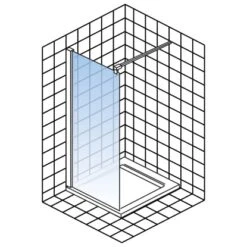 Schulte Alexa Style 2.0 Duschwand Walk In BlackStyle Atelier 1 Dekor 100 X 200cm -Geschäft Für Duschzubehör 060991064753 2053 064753 5