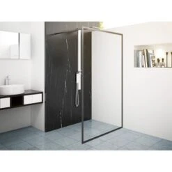 Baliv Duschabtrennung Walk-In DUK-120.81 120 Cm X 195 Cm Schwarz -Geschäft Für Duschzubehör 110997 AB02 190221 L RET01