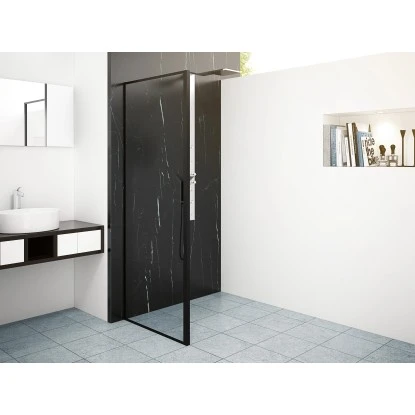Baliv Seitenwand Für Duschkabine DUK-90.91W 90 Cm X 195 Cm Schwarz 4 Baliv Seitenwand Für Duschkabine DUK-90.91W 90 Cm X 195 Cm Schwarz – Bild 2