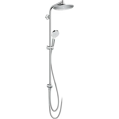 Hansgrohe Duschsystem Crometta S Showerpipe 240 EcoSmart Chrom/Weiß M. Umsteller 3 Hansgrohe Duschsystem Crometta S Showerpipe 240 EcoSmart Chrom/Weiß M. Umsteller