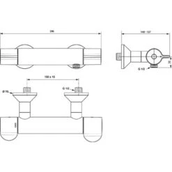 Ideal Standard Brausethermostat Ceraplus Safe Aufputz Chrom -Geschäft Für Duschzubehör 188701 3049 5