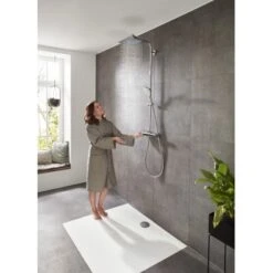 Hansgrohe Duschsystem Crometta E 240 Mm Mit Thermostat Weiß-Chrom -Geschäft Für Duschzubehör 1 Modell 1432 27271000 tif