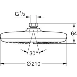 Grohe QuickFix Kopfbrause Vitalio Start 210 -Geschäft Für Duschzubehör 210 kopfbrause mazeichnung