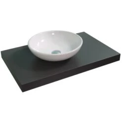 Aufsatzwaschbecken Ø 42 Cm Rund Weiß -Geschäft Für Duschzubehör 2137 Aufsatzwaschbecken 4 2