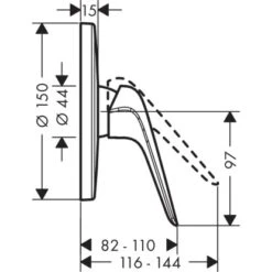 Hansgrohe Einhebel-Brausearmatur Novus Unterputz Chrom -Geschäft Für Duschzubehör 249470 2744 2