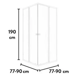 Baliv Duschkabine DUK-90.11E 77 Cm - 90 Cm Weiß -Geschäft Für Duschzubehör 250312107713 VM01 190221 L