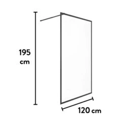 Baliv Duschabtrennung Walk-In DUK-120.81 120 Cm X 195 Cm Schwarz -Geschäft Für Duschzubehör 250312110997 VM01 190221 L