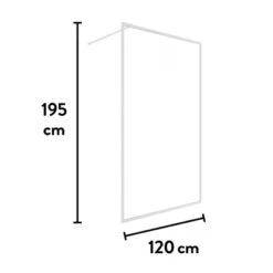 Baliv Duschabtrennung Walk-In DUK-120.80 120 Cm X 195 Cm Chrom -Geschäft Für Duschzubehör 250312111000 VM01 190221 L