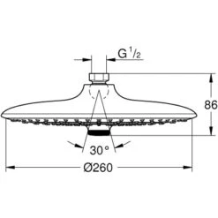 Grohe QuickFix Kopfbrause Vitalio Joy 260 -Geschäft Für Duschzubehör 260 kopfbrause mazeichnung