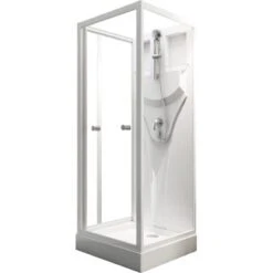 Schulte Komplettduschkabine Juist Mit Schiebetür Weiß 190x80x80 Cm -Geschäft Für Duschzubehör 32020 2053 4060991009730 1 3