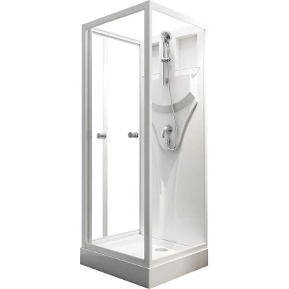 Schulte Komplettduschkabine Juist Mit Schiebetür Weiß 210x80x80 Cm 4 Schulte Komplettduschkabine Juist Mit Schiebetür Weiß 210x80x80 Cm – Bild 2