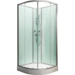 Schulte Komplettduschkabine Kreta II Alu-Natur Hellgrün 89x89x202 Cm -Geschäft Für Duschzubehör 32020 2053 4060991009747 1 1