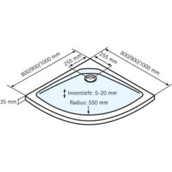 Schulte Duschwanne Rund Extraflach Alpinweiß 80 X 80 Cm -Geschäft Für Duschzubehör 32020 2053 4060991010668 5