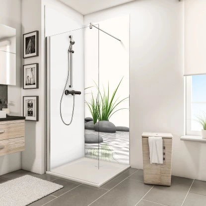 Schulte ExpressPlus Duschrückwand DecoDesign "Zen Steine & Gras" 210 X 90 Cm 3 Schulte ExpressPlus Duschrückwand DecoDesign "Zen Steine & Gras" 210 X 90 Cm