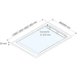 Schulte ExpressPlus Duschwanne Mit Rinne Extraflach 90x100cm -Geschäft Für Duschzubehör 32020 2053 4060991037160 5