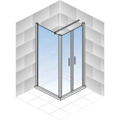 Schulte ExpressPlus Pendeltür AlexaStyle2.0 Alunatur 90x90x192cm -Geschäft Für Duschzubehör 32020 2053 4060991037603 5