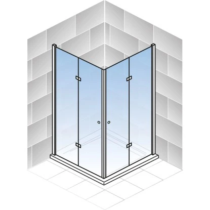 Schulte ExpressPlus Drehfalttür AlexaStyle2.0 Alunatur 90x90x192cm 7 Schulte ExpressPlus Drehfalttür AlexaStyle2.0 Alunatur 90x90x192cm – Bild 5