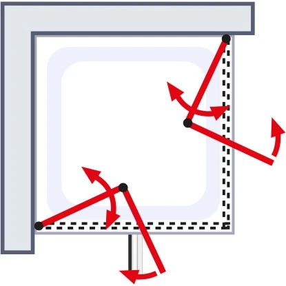 Schulte ExpressPlus Drehfalttür AlexaStyle2.0 Alunatur 90x90x192cm 8 Schulte ExpressPlus Drehfalttür AlexaStyle2.0 Alunatur 90x90x192cm – Bild 6