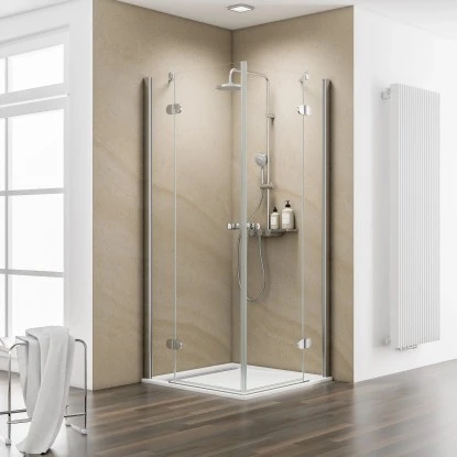 Schulte ExpressPlus Eckeinstieg 4-tlg. MasterClass Chromoptik 80x80x200cm 3 Schulte ExpressPlus Eckeinstieg 4-tlg. MasterClass Chromoptik 80x80x200cm