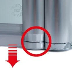 Schulte ExpressPlus Runddusche Garant Mit Duschwanne Alu Natur 200x90x90cm -Geschäft Für Duschzubehör 3342 2053 HebSenk Profil 1 4