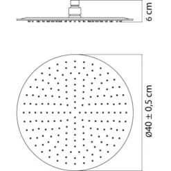 AquaSu Kopfbrause Santico Ø 40 Cm Chrom-Grau -Geschäft Für Duschzubehör 4006596722698 722698 88