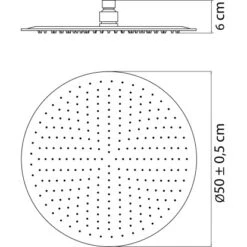 AquaSu Kopfbrause Santico Rund Edelstahl Ø 50 Cm -Geschäft Für Duschzubehör 4006596722759 2177 3