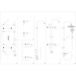 AquaSu Duschsystem Acana Mit 3 Strahlarten Rund Schwarz -Geschäft Für Duschzubehör 4006596723428 723428 87
