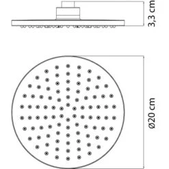 AquaSu Kopfbrause Oratio Ø 20 Cm Chrom -Geschäft Für Duschzubehör 4006596724319 724319 47