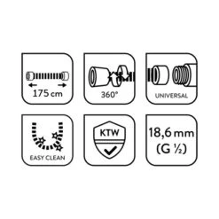 Baliv Brauseschlauch BSL-175.41 Für Handbrausen 175 Cm Weiß -Geschäft Für Duschzubehör 4007873314155 WEB03 260521