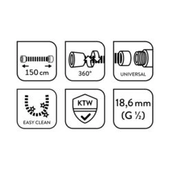 Baliv Brauseschlauch BSL-150.50 Für Handbrausen 150 Cm Silber -Geschäft Für Duschzubehör 4007873314162 WEB03 260521