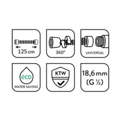 Baliv Metall Wassersparbrauseschlauch BSL-125.80 Für Handbrausen 125cm Verchromt -Geschäft Für Duschzubehör 4007873314216 WEB03 260521