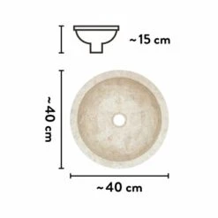 Baliv Aufsatzwaschbecken WBA-7040 Ø 40 Cm -Geschäft Für Duschzubehör 4007873411496 VM01 170621