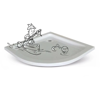 Baliv Duschwanne DW-90.10 R Viertelkreis 90 Cm X 90 Cm 4 Baliv Duschwanne DW-90.10 R Viertelkreis 90 Cm X 90 Cm – Bild 2