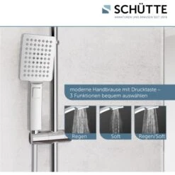 Schütte Duschsystem Mallorca Mit Kopfbrause Und Handbrause Ohne Armatur Chrom -Geschäft Für Duschzubehör 4008431606606 2759 14