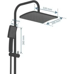 Schütte Duschsystem Mallorca Mit Kopf-und Handbrause Ohne Armatur Schwarz Matt -Geschäft Für Duschzubehör 4008431606668 2759 13