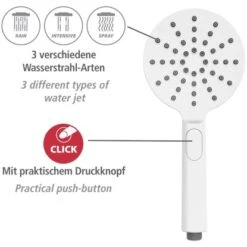 Wenko Duschkopf Design Kunststoff (ABS) 12 X 12 Cm Weiß -Geschäft Für Duschzubehör 4008838254141 1068 AI 02