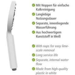 Wenko Duschkopf Design Kunststoff (ABS) 12 X 12 Cm Weiß -Geschäft Für Duschzubehör 4008838254141 1068 AI 04