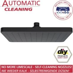 Wenko Kopfbrause ABS Kunststoff 17 X 25 Cm Schwarz -Geschäft Für Duschzubehör 4008838355442 1068 AI 04