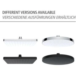 Wenko Kopfbrause ABS Kunststoff 17 X 25 Cm Schwarz -Geschäft Für Duschzubehör 4008838355442 1068 AI 05