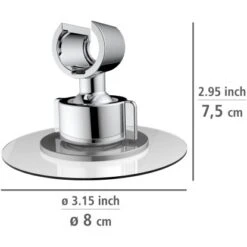 Wenko Duschkopfhalter 360° Befestigen Ohne Bohren Ø 8 X 7,5 Cm Chrom -Geschäft Für Duschzubehör 4008838388181 1068 VM 01