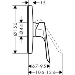 Hansgrohe Einhebel-Brausearmatur Logis E Unterputz Chrom -Geschäft Für Duschzubehör 4011097834238 2744 2