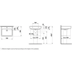 Laufen Waschtisch Pro A 55 Cm Weiß -Geschäft Für Duschzubehör 4014804400320 1709 VM 04