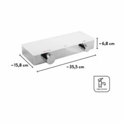 Baliv Thermostat-Duscharmatur DU-2070 Weiß Verchromt -Geschäft Für Duschzubehör 4048122122213 VM01 281021