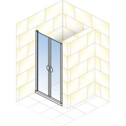 Schulte Pendeltür Logo Für Nische Echtglas Klar Hell 80 X 180 Cm -Geschäft Für Duschzubehör 4060991013133 2053 5