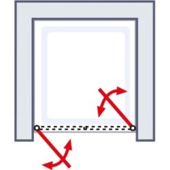 Schulte Pendeltür Logo Für Nische Echtglas Klar Hell 80 X 180 Cm -Geschäft Für Duschzubehör 4060991013133 2053 6
