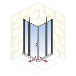 Schulte Sunny Eckeinstieg 4-tlg. Mit Drehtüren 80 X 80 X 180 Cm Weiß -Geschäft Für Duschzubehör 4060991013805 5