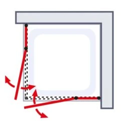 Schulte Sunny Eckeinstieg 4-tlg. Mit Drehtüren 80 X 80 X 180 Cm Weiß -Geschäft Für Duschzubehör 4060991013805 6